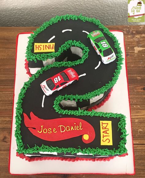 Race Cars Cake, Number 2 Cakes, Wheels Cake, Cars Cupcakes, Hot Wheels Cake, Cake Pretty, Race Car Cakes, Cars Cake, 2nd Birthday Boys