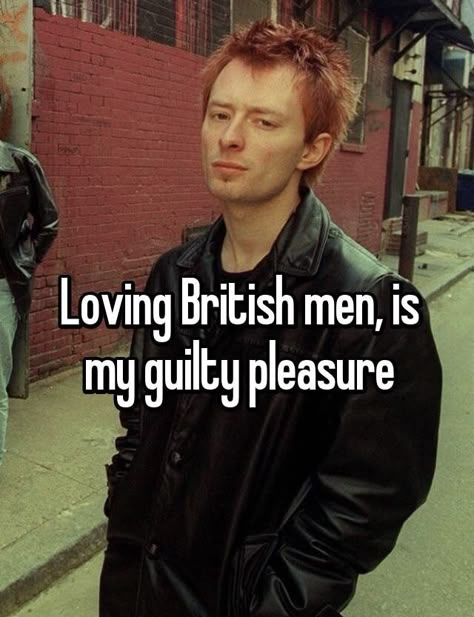 British Bands Aesthetic, Britpop Fashion, British Bands, Thom Yorke Radiohead, Tea Biscuits, Thom Yorke, Girl Boss Quotes, Band Memes, Talking Heads