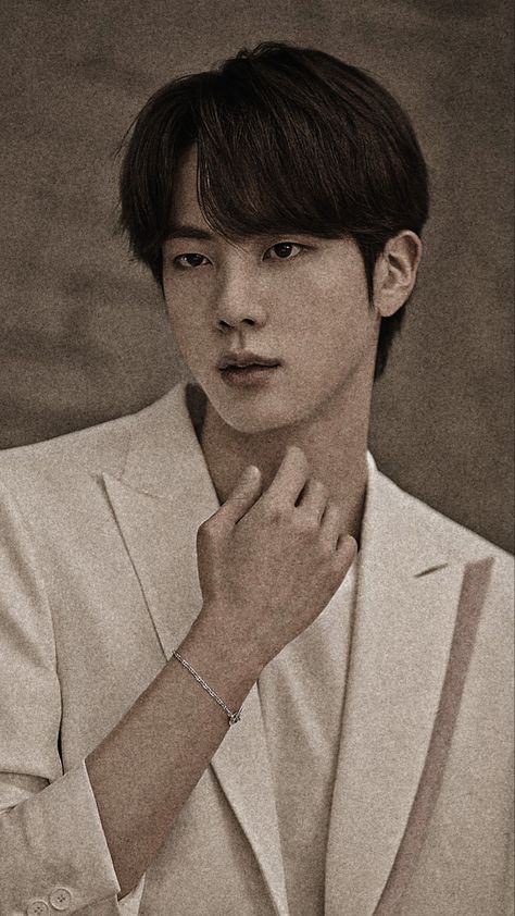 Jin Vintage Aesthetic, Jin Brown Aesthetic, Bts Vintage Aesthetic Ot7, Bi Tek Ben Anlarım, Jin Vintage, Bts Brown, Jin Oppa, My Bo, Poetry Wallpaper