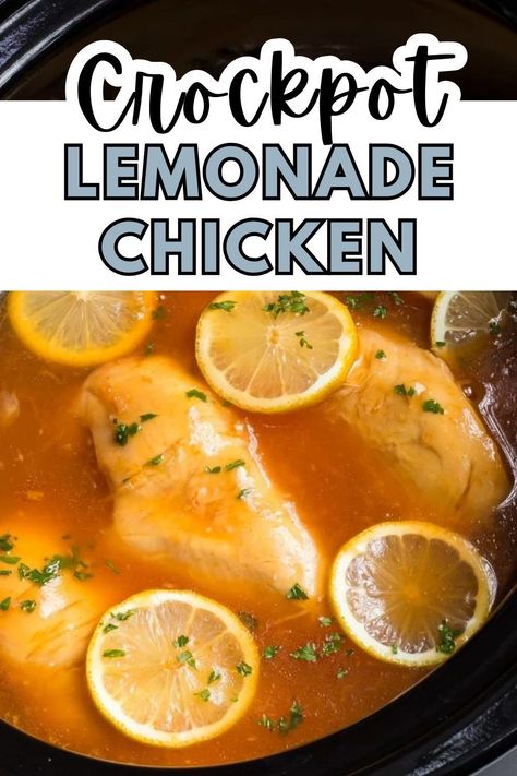 Experience the burst of tangy, sweet lemonade mingled with succulent chicken in our Crockpot Lemonade Chicken Dinner recipe. This enticing fusion of flavors, made easy with a slow cooker, is a delightful twist to your regular chicken dinner. All you need is your crockpot, our simple marinade, and chicken to create this mouth-watering, homemade meal. Get ready to treat your taste buds with this unique, super easy to make recipe! Enjoy every juicy bite! Lemonade Chicken, Perfect Meatloaf, Juicy Chicken Breast, Simple Marinade, Chicken Main Dish Recipes, Chicken Dinner Recipe, Dinner Recipes Healthy Family, Easy Crockpot Dinners, Shrimp Recipes Healthy