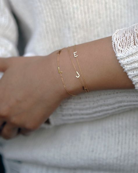 Initials Bracelet, Initial Bracelet Gold, Gold Initial Ring, Everyday Bracelet, Bracelet Simple, Letter Bracelet, Initial Necklace Gold, Stylish Bracelet, Initial Ring