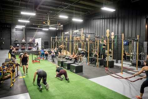 One Academy Fitness - blogTO - Toronto Gym Business Plan, Functional Training Gym, Crossfit Garage Gym, Fitness Design Gym, Barn Gym, Gym Layout, Commercial Gym Design, Warehouse Gym, Home Made Gym