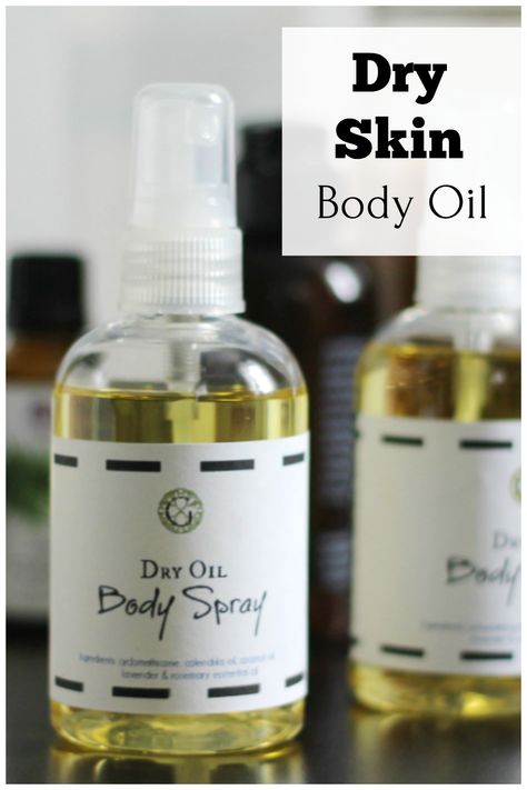 Diy Body Spray, Body Oil Recipe, Diy Lotions, Body Oil Spray, Dry Body Oil, Dry Winter Skin, Body Creams, Diy Sprays, Products Ideas