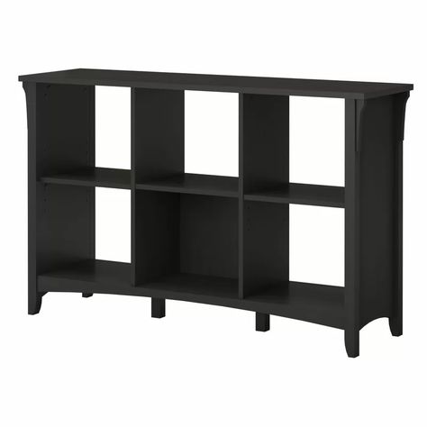 Three Posts™ Salina Cube Bookcase & Reviews | Wayfair Cube Organizer Desk, Storage Display Ideas, 6 Cube Organizer, Low Bookshelves, Black And White Office, Recovery Room, Landscaping Decor, Basement Designs, Room Tv Stand