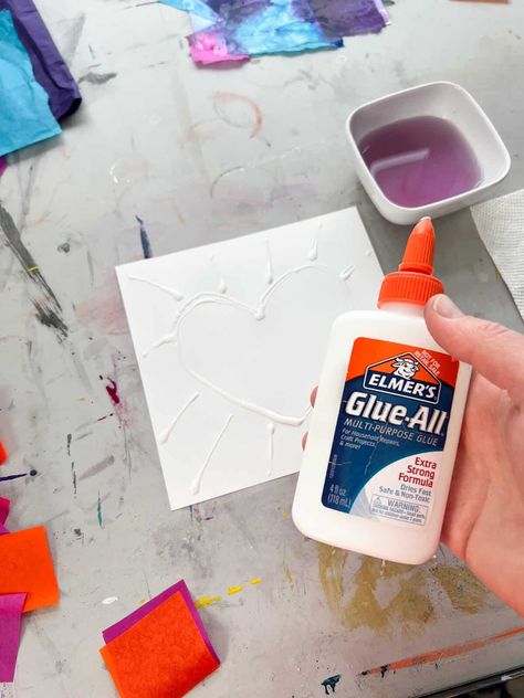 Easy Glue Resist Watercolor Painting Idea For Kids￼ Watercolor Glue Art, Glue Painting Ideas, Watercolor And Glue Art, Glue And Watercolor Art, Glue Resist Painting, Salt Glue And Watercolor Painting, Glue Resist Art, Liquid Watercolor Projects For Kids, Watercolor Resist Painting