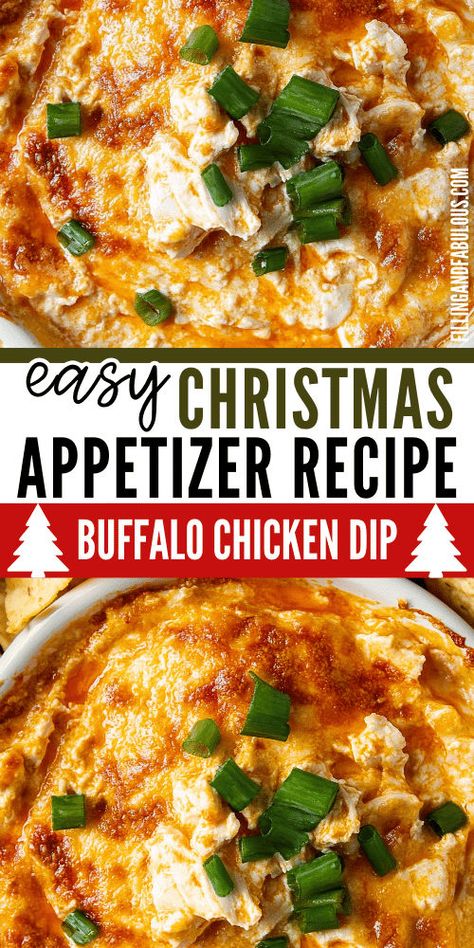 This rotisserie chicken buffalo chicken dip is one of the best crowd pleasing appetizers for a party! Try this easy chicken dip recipe for your collection of appetizer recipes for a Christmas party or dinner—it's a guaranteed hit with your guests. (Mine always LOVE it!) Dip Recipes Buffalo Chicken, Easiest Buffalo Chicken Dip, Christmas Buffalo Chicken Dip, Buffalo Chicken Dip With Ranch Seasoning, Dips With Rotisserie Chicken, Cast Iron Buffalo Chicken Dip, Buffalo Chicken Dip With Celery, Pulled Chicken Appetizers, Appetizer Recipes With Chicken