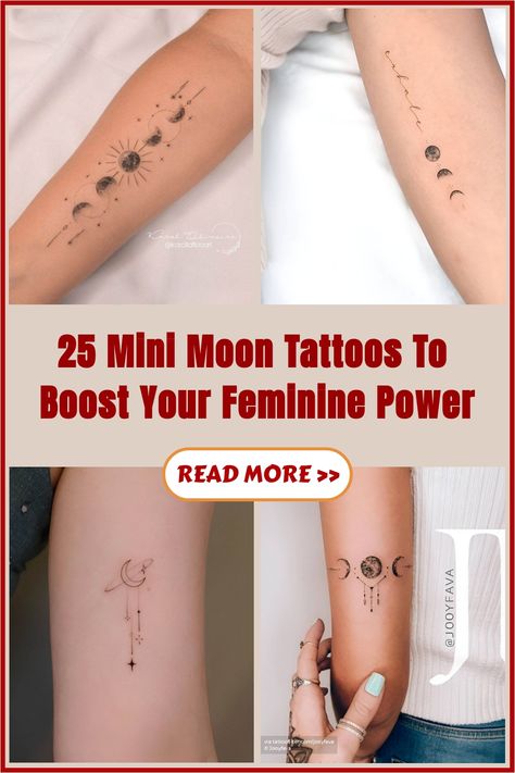 Moon tattoos are one of the most popular choices, especially for women. The moon represents femininity, as opposed to the sun. It… Self Love Moon Tattoo, Minimal Moon And Star Tattoo, Tiny Moon Phases Tattoo, Triple Moon Symbol Tattoo, Sun Moon Ocean Forest Tattoo, Moon And Stars Mother Daughter Tattoo, Sun Moon Tattoo Women, Three Moons Tattoo, Moon Phase Hand Tattoo