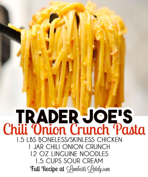 Chili Onion Crunch Pasta, Trader Joes Chili Onion Crunch Chicken, Trader Joes Onion Crunch, Trader Joe’s Chilli Onion Crunch, Trader Joe’s Instant Pot Recipes, Trader Joe’s Onion Crunch, Recipes Using Chili Onion Crunch, Onion Chili Crunch, Trader Joe Chili Onion Crunch