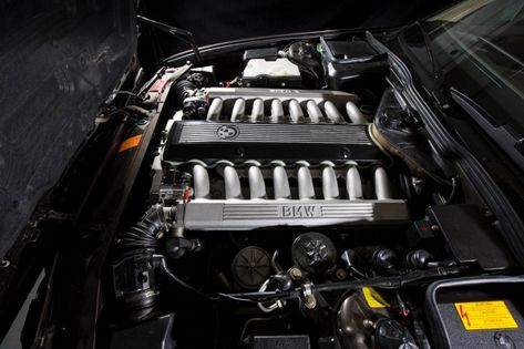 Unobtainium: 1987 BMW 767iL Goldfisch V16 | Bring a Trailer Bmw Engines, Engine Room, Ultra Luxury, Arms Race, Bmw S, Bmw 7 Series, Performance Engines, Bmw 7, Bmw E30