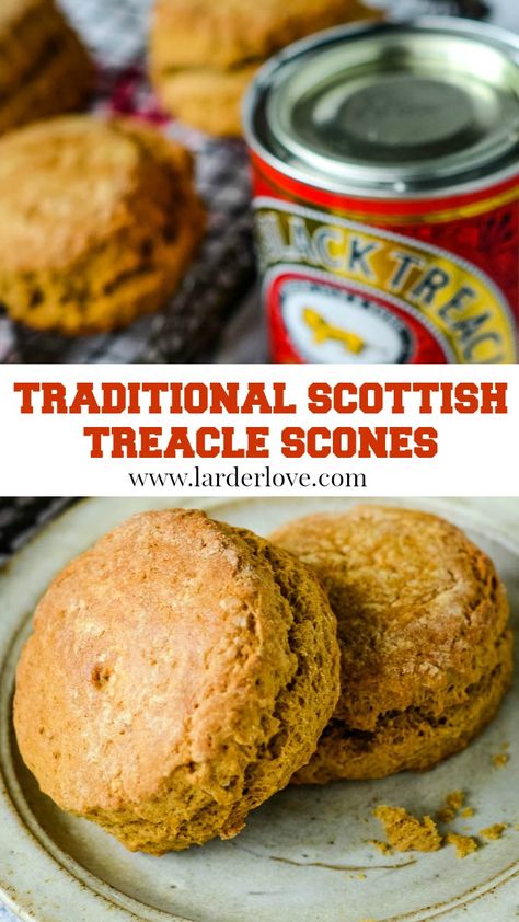 Traditional Scottish Treacle Scones Treacle Scones Recipe, Scottish Recipes Dessert, Scottish Recipes Authentic, Treacle Recipes, Scottish Scones, Scottish Baking, Celtic Recipes, Treacle Scones, Outlander Recipes