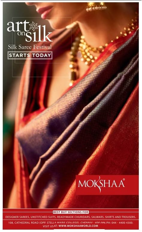 Saree Advertisement Poster, Saree Advertising Poster, Saree Banner Design, Saree Creative Ads, Saree Advertisement, Fashion Creative Ads, Dress Ads, Clothing Ads, Shop Banner Design