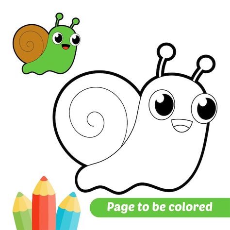 Snail Coloring, Snail Vector, Easy Coloring Pages For Kids, Book Worksheet, Free Kids Coloring Pages, Kindergarten Coloring Pages, Easy Art For Kids, Kids Worksheets Preschool, Preschool Coloring Pages