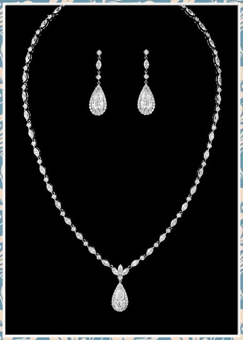 Elevate your look with these 13 stunning jewelry set ideas that will add the perfect touch of glamour to any outfit. From elegant pearls to dazzling diamonds, this collection has something for every style. Find your new favorite piece and upgrade your style today! Wedding Jewelry Set, Silver Jewellery Indian, Bling Wedding, Silver Jewelry Design, Silver Jewellery Sets, Anniversary Jewelry, Jewelry Outfit, Wedding Jewelry Sets, Bridal Jewelry Sets