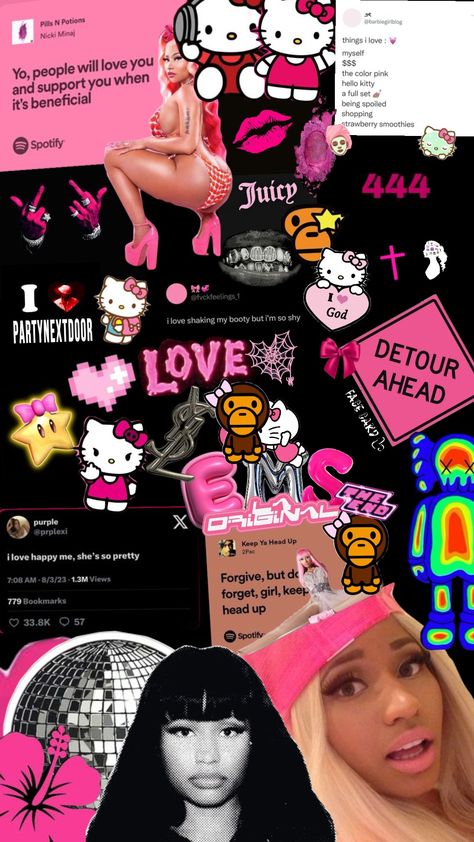 Good Nicknames, Pink Wallpaper Hello Kitty, Pretty Wallpaper Ipad, Trippy Wallpaper, Pink Hello Kitty, Strawberry Smoothie, Iphone Wallpaper Girly, Hello Kitty Wallpaper, Nicki Minaj