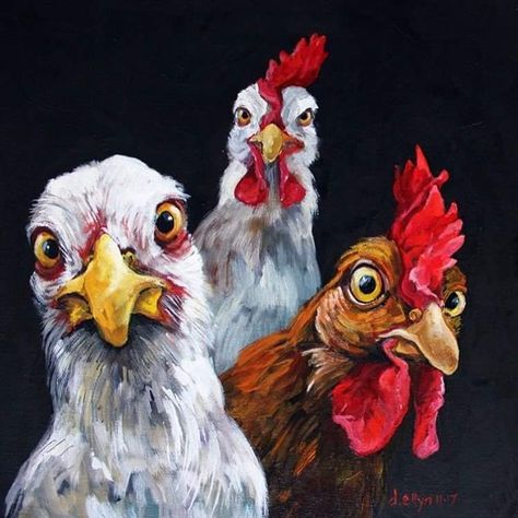 Rooster Painting, Chicken Painting, Rooster Art, Farm Art, Chicken Art, Chickens And Roosters, Animal Embroidery, Paint By Numbers, Art Kits