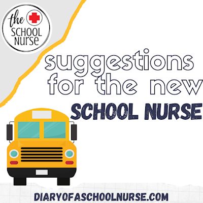 Diary Of A School Nurse: New School Nurse, New School Year- Now what? School Nurse Ideas Elementary, School Nurse Newsletter, School Nurse Organization Ideas, School Nurse Supply List, School Nurse Resources, School Nurse Newsletter Ideas, 7 B's School Nurse, School Nurse Self Care Station, School Nurse Aesthetic