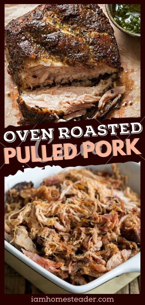 Cooked Pulled Pork Recipes, Easy Cold Weather Dinners, Recipe Using Pulled Pork, Pulled Pork Soup, Baked Pulled Pork, Pulled Pork Oven Recipe, Roasted Pulled Pork, Bbq Pork Roast, Oven Roasted Pulled Pork