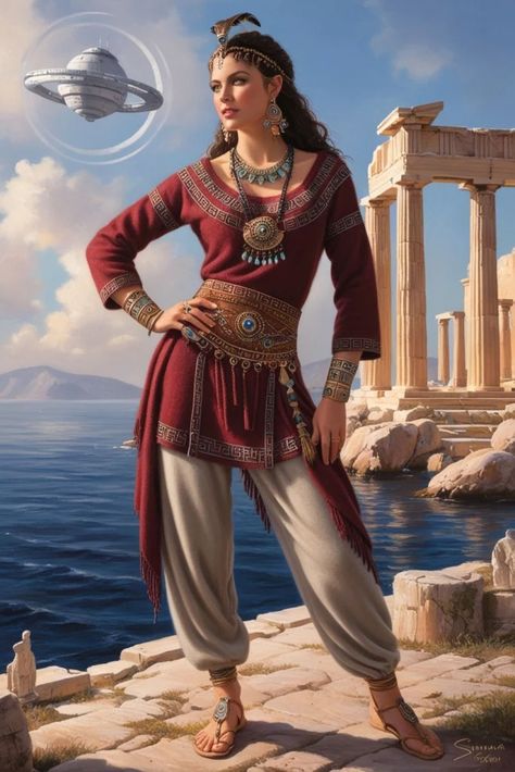 Scythian woman – Xandr Focart Sarmatian Woman, Scythian Woman, Scythian Clothing, Scythians Woman, Inquisitor Trevelyan Female, Nomadic Lifestyle, Woman Posing, Greek Architecture, Ancient Greek Architecture