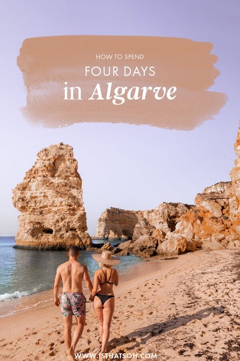 4 DAYS IN THE ALGARVE: OUR ITINERARY — Soheila Algarve Itinerary, Portugal Cities, Portugal Vacation, Visit Portugal, Places In Europe, Albufeira, European Destinations, Algarve Portugal, Europe Travel Guide