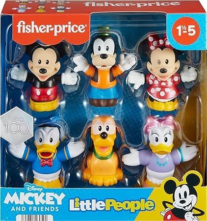 Amazon.com: Fisher-Price Little People Toddler Toys Disney 100 Mickey & Friends Figure Pack with 6 Characters for Ages 18+ Months : Toys & Games Kuromi Room, Disney 100 Years Of Wonder, Goofy And Pluto, Disney Princess Toddler, Disney 100 Years, 6 Characters, Classic Disney Characters, Disney Figures, Gifts 2023