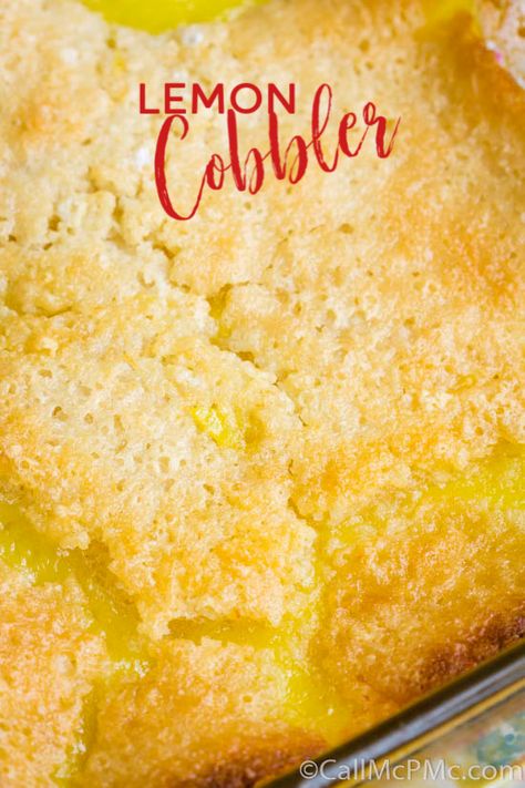 Easy Dessert Recipes Lemon, Deserts With Lemon, Recipes With Lemon Pudding, Lemon Recipes Dessert Easy, Winter Lemon Desserts, Buttermilk Desserts Easy, Bisquick Deserts, Recipes To Use Up Lemons, Quick Cobbler Recipe