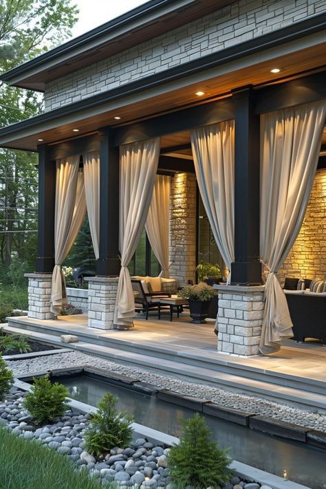 Backyard Pavilion, Outdoor Living Rooms, Outdoor Living Design, Home Architecture, Casas Coloniales, Backyard Inspiration, Outdoor Decor Backyard, Backyard Patio Designs, Outdoor Living Areas