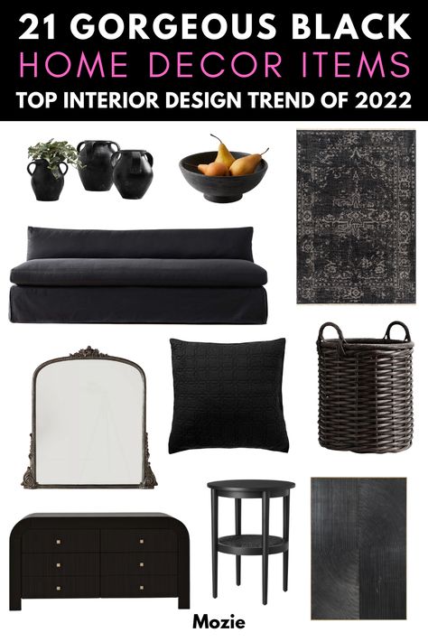 We are sharing with you the best, most gorgeous black home decor items for any space in your home this year! We searched the internet for the the beautiful black room decor. Click the link above to shop to top interior design trend of 2022!

black home. black and white home. home decor black. black funriture decor. black home decor living room. bedroom decor black. black house interior. interior inspiration. home decor styles. home design and styles. interior decorating decor. Black And White Antique Decor, Black White Interior Design Living Room, Living Rooms With Black Furniture, White And Black House Interior Design, Black Home Decor Living Room, Black Decor Living Room, Black And White Decorating Ideas, Black And White Home Interior, Black Accent Decor