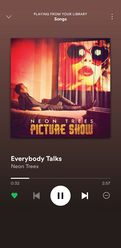 Photos Bedroom Wall, Painting Songs, Doug Dimmadome, 30 Day Music Challenge, Spotify Screenshot, Neon Trees, Everybody Talks, Strange Music, Love Songs For Him