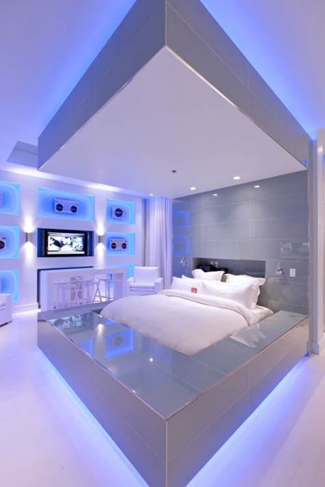 Futuristic Bedroom, Futuristic Interior Design, Futuristic Interior, Girl Bedroom Designs, Modern Bedroom Decor, Personality Type, Luxury Homes Dream Houses, Awesome Bedrooms, Dream Rooms