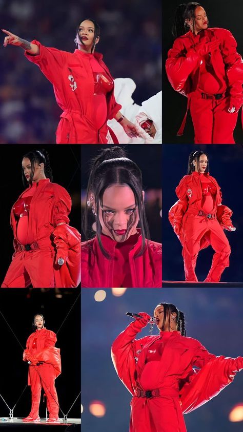 Rihanna Superbowl Costume, Rihanna Superbowl Hair, Rihanna Savagexfenty Photoshoot, Rihanna Iconic Outfits, Rihanna Concert Outfit, Rihanna Man Down, Rihanna Costume, Rihanna Superbowl, Short Hair Makeover