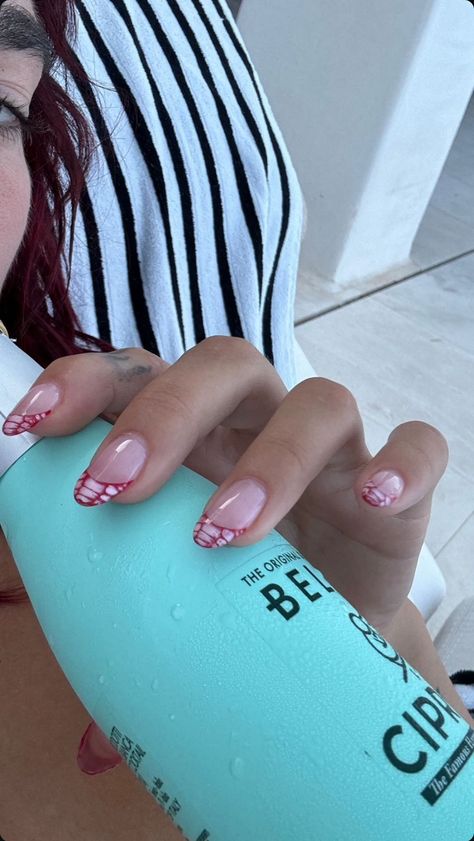 Dua Lipa Nails, Dua Lipa Instagram, Inspired Nails, Face Hair, Dua Lipa, French Nails, Simple Nails, Red Nails, Stylish Nails