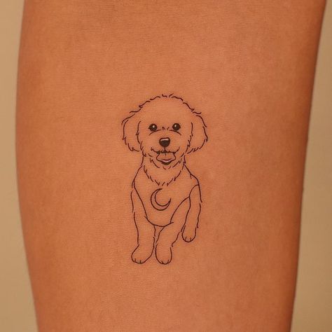 Miniature Poodle Tattoo, Poodle Tattoo Ideas, Poodle Tattoo, Poodle Drawing, 2023 Tattoo, Single Needle Tattoo, French Poodles, Doodle Tattoo, Dog Line