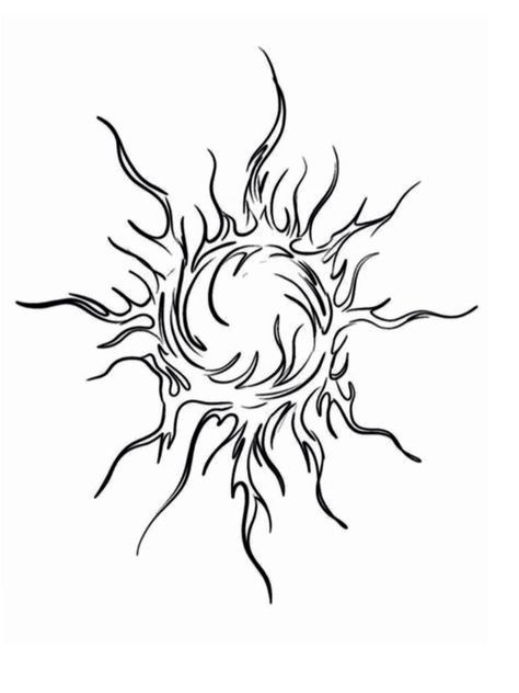 Cool Abstract Tattoos, Sun Drawings, Sun Tattoo Designs, Sun Drawing, Dragon Tattoo For Women, Palm Tattoos, Flame Tattoos, Full Arm Tattoos, Sun Tattoos