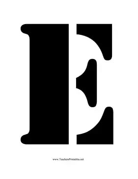 This printable stencil features the letter E and is great for making classroom signs. Free to download and print E Fonts Letter, E Wallpaper Letter Iphone, Initial E, E Letter, E Monogram Letter, Letter E Stencil, Jelly Wallpaper, Classroom Signs, Stencils Printables