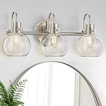 Bathroom Light Fixtures Brushed Nickel, Brushed Nickel Bathroom Lighting, Bathroom Lights Over Mirror, Farmhouse Wall Sconces, Modern Bathroom Vanity Lighting, Brushed Nickel Bathroom, Light Fixtures Bathroom Vanity, Modern Bathroom Lighting, Vanity Light Fixtures