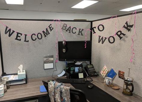 Welcome Back to Work Bunting / Garland on Ribbon | Etsy Welcome Back Decorations Office, Welcome Back Decorations, Welcome Back Office Decor, Welcome Back To Work Office Decorations, Welcome Home Decorations Ideas Party Diy, Welcome Back To Work Office, Welcome Home Balloons Ideas, Diy Welcome Home Banner, Welcome Back To Work