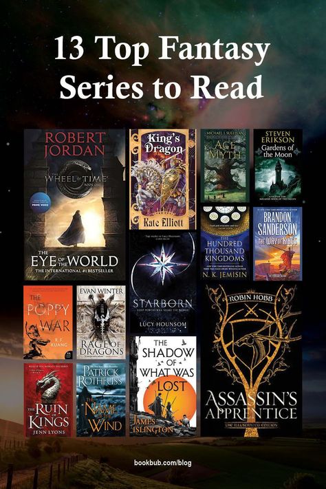 If you love fantasy books, we recommend adding some of these series to your TBR pile. #books #fantasy #fantasyseries Summer Fantasy Books, Classic Fantasy Books, High Fantasy Book Recommendations, Books Fantasy Series, Fantasy Book Recommendations, High Fantasy Books, Chosen Ones, Ya Fantasy Books, Tbr Pile