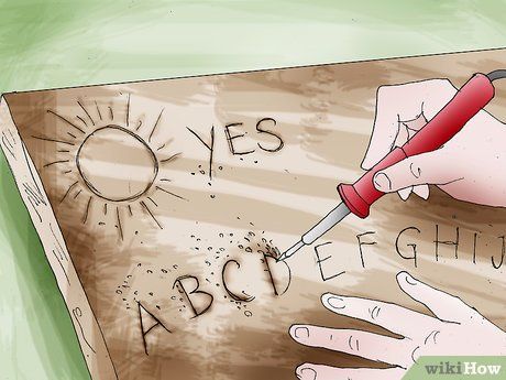 How to Create a Ouija Board (with Pictures) - wikiHow Diy Ouija Board, Board With Pictures, Wiccan Art, Wiccan Crafts, Witchcraft Books, Spirit Board, Wiccan Spell Book, Witchy Crafts, Ouija Board