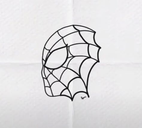 Spiderman Simple Tattoo, Spiderman Tattoo Simple, Small Spiderman Tattoo, Minimalist Spiderman Tattoo, Tattoo Ideas Spiderman, Spiderman Doodle, Spiderman Doodles, Tattoo Spiderman, Spiderman Tattoos