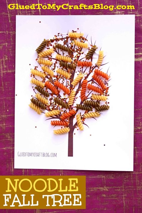 Fish Crafts Preschool, Fall Tree Craft, Macaroni Art, Macaroni Crafts, Pasta Crafts, Noodle Art, Pasta Art, Preschool Crafts Fall, Airplane Crafts