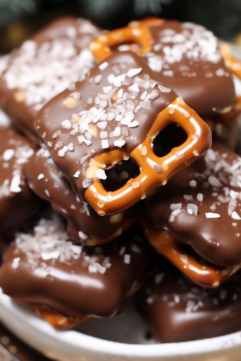 Salted Chocolate Caramel Pretzels Pretzels And Chocolate, Almond Tarts, Almond Tart Recipe, Fruit Treats, Salted Caramel Pretzels, Chocolate Caramel Pretzels, White Almond Bark, Caramel Pretzels, Creative Snacks