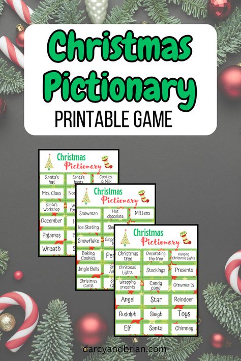 Get into the holiday spirit with our free printable Christmas Pictionary game for kids! This fun and interactive game includes 62 word cards with prompts to inspire hilarious drawings and guesses. Whether you're planning a festive gathering with family, a game night with friends, or a classroom activity, our Christmas Pictionary Game is perfect for spreading joy and laughter this holiday season. Download and print now to create unforgettable memories!