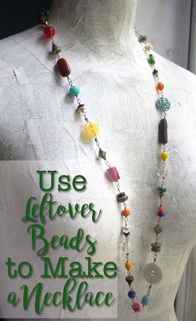 Use Leftover Beads to Make a Necklace ~CraftyHope Make A Necklace, Beaded Things, Beading Inspiration, Bead Projects, Boho Jewellery, Basic Jewelry, Homemade Jewelry, Summer Necklace, Jewelry Making Tutorials