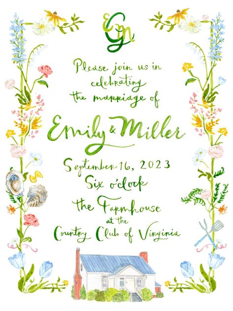 Forest Wedding Invitation, Forest Wedding Invitations, Painted Wedding Invitation, Chic Garden, Wedding Crest, Invitation Suites, Hand Painted Wedding, Misty Forest, Garden Party Wedding