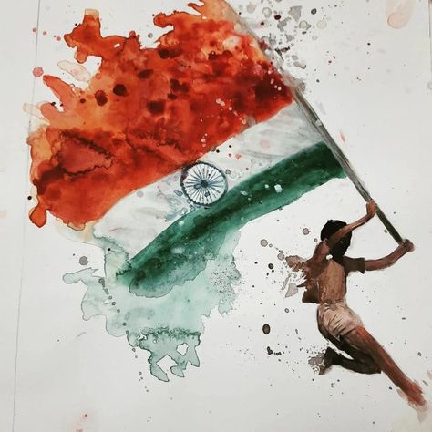 Indepence Day Painting, Colours Of India Drawing, Republic Day Watercolor Painting, National Flag India Drawing, Indipandans Day Drawing Pencil, Independent Drawing Ideas, Sketch For Independence Day, Indipendens Day Drawing, Independent Day Sketch