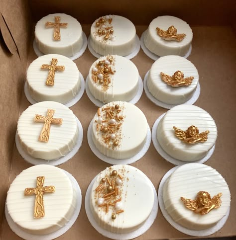 Baptism Dessert Ideas, First Communion Treats Dessert Tables, Baptism Dessert Table Ideas, First Communion Treats, Baptism Treat Table, First Communion Desserts, Baptism Cakesicles, Confirmation Party Ideas Catholic, Baptism Sweet Table