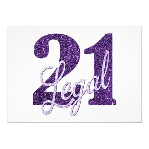 21 and Legal  Purple on White 21st Birthday Photo Invitation #Ad , #affiliate, #st#White#Photo#Birthday Birthday Purple Background, Photo Birthday Invitations, Photo Birthday, Happy 21st Birthday, Birthday Party 21, Photography 101, Photo Invitations, Birthday Template, Photo Overlays