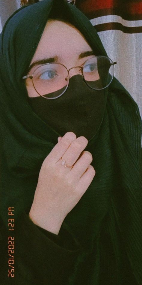 Hijabi Dpz, Aesthetic Content, Hijabi Girl, Mask, Black