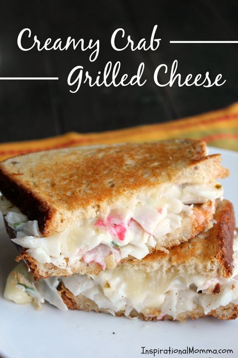 Multi Cheese Grilled Cheese, Crab Sandwich Recipe Simple, Simple Crab Recipes, Crab Grilled Cheese Sandwiches, Lobster Grilled Cheese Sandwich, Crab Wrap, Crab Melt Sandwich, Crab Grilled Cheese, Crab Sandwich Recipe