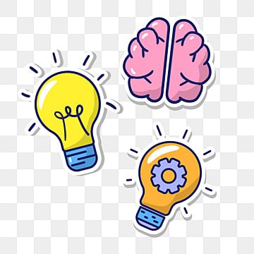 Brain Electricity, Electricity Lamp, Cartoon Light Bulb, Light Bulb Symbol, Light Bulb Illustration, Idea Bulb, Bts Notebook, Cartoon Brain, تزيين دفاتر